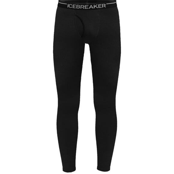 Icebreaker Base Layer Leggings Mens Large Black Merino WoolOasis 260 With Fly - Picture 1 of 8